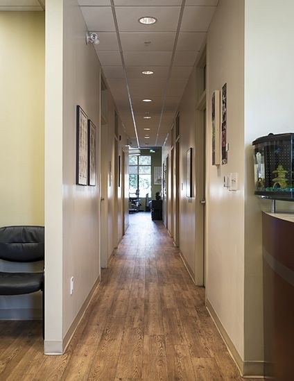 The corridor of private treatment rooms at Fit For Life Physiotherapy